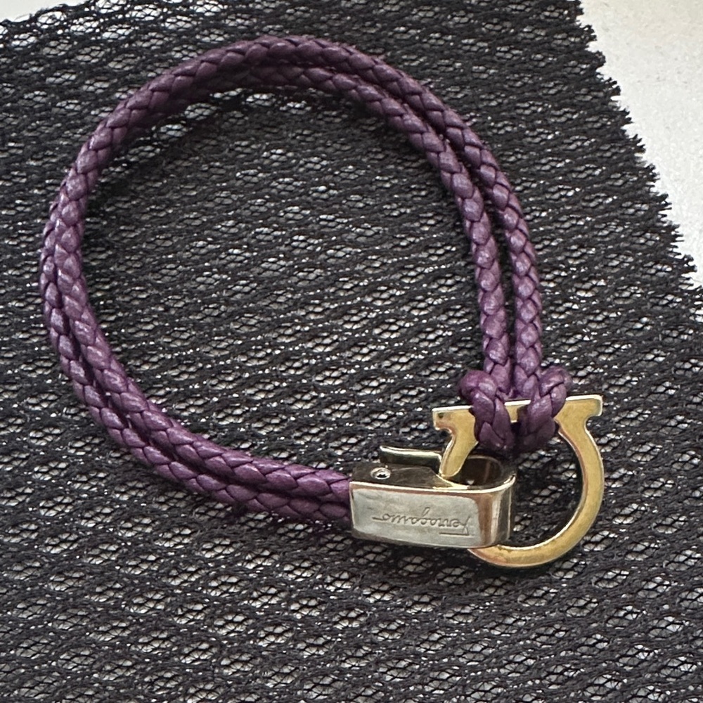 Salvatore Ferragamo Purple and Gold Bracelet